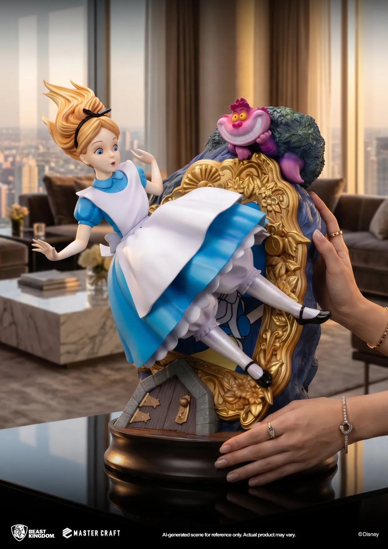 Alice In Wonderland & The Cheshire Cat Master Craft Statue 40 cm