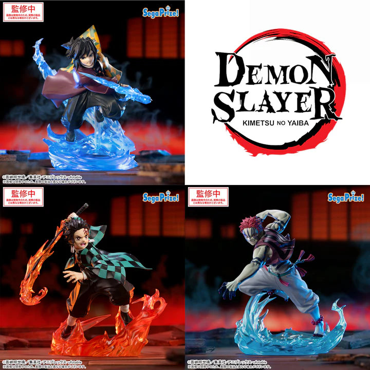 Demon   Slayer   Xross   Link   -   Giyu   Tomioka   &   Tanjiro   Kamado   &   Akaza   Mugen   Castle   Arc   Complete   Set   of   3