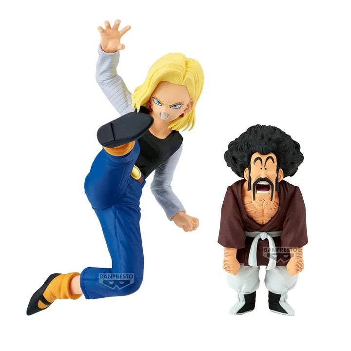 DRAGON BALL Z MATCH MAKERS - ANDROID 18 VS MR. SATAN (VS MIGHTY MASK) COMPLETE SET OF 2 TYPES