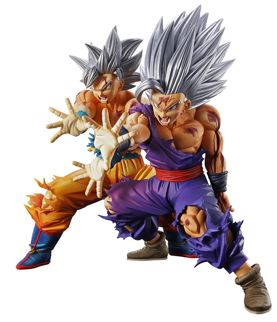 Dragon Ball Super 10th Anniversary Edition Son Goku Ultra Instinct & Son Gohan Beast MASTERLISE OUTSIDE Figure Set + V-JUMP2 Esclusivo!