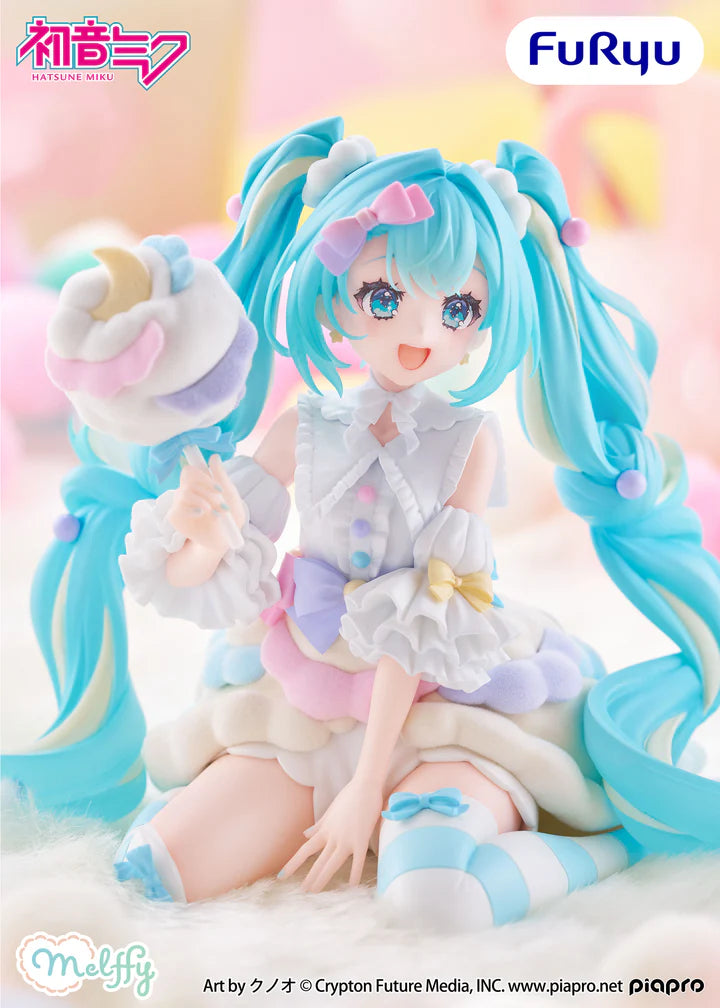 Hatsune Miku Melffy Figure - Hatsune Miku Cotton Candy Theme Ver.