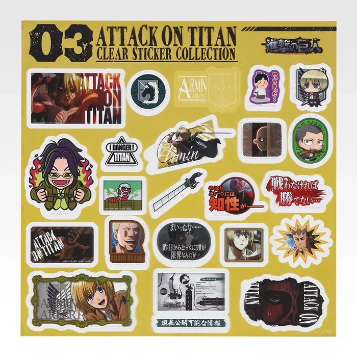 Ichiban Kuji Attack on Titan Dedicate Your Heart - J Prize Sticker Collection (8 Types)