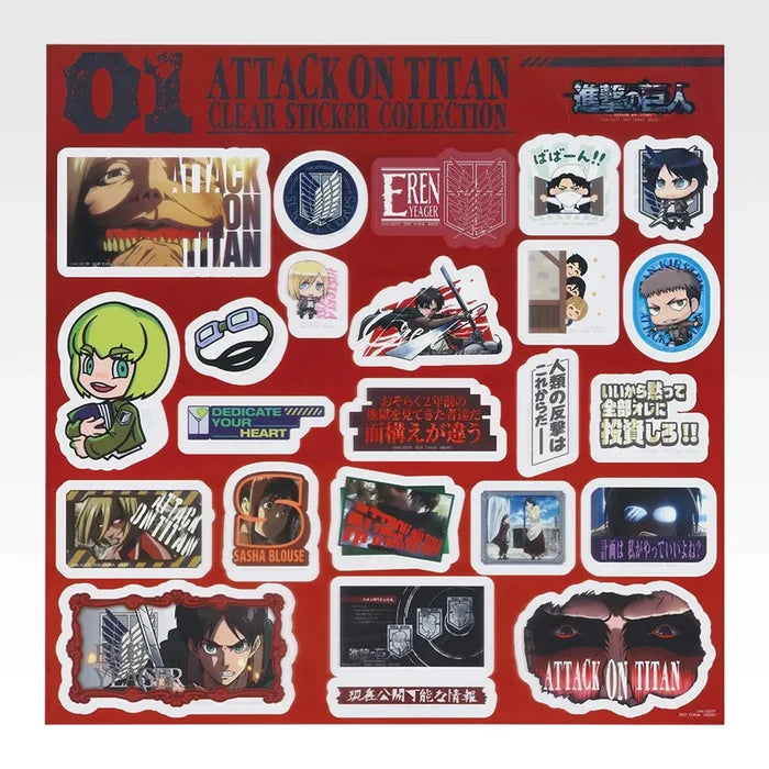 Ichiban Kuji Attack on Titan Dedicate Your Heart - J Prize Sticker Collection (8 Types)