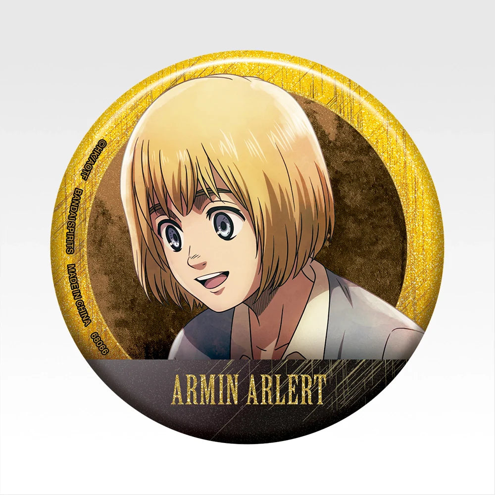 Ichiban Kuji Attack on Titan Each Person's Determination - G Prize Metallic Can Badge Complete Set of 8 Types