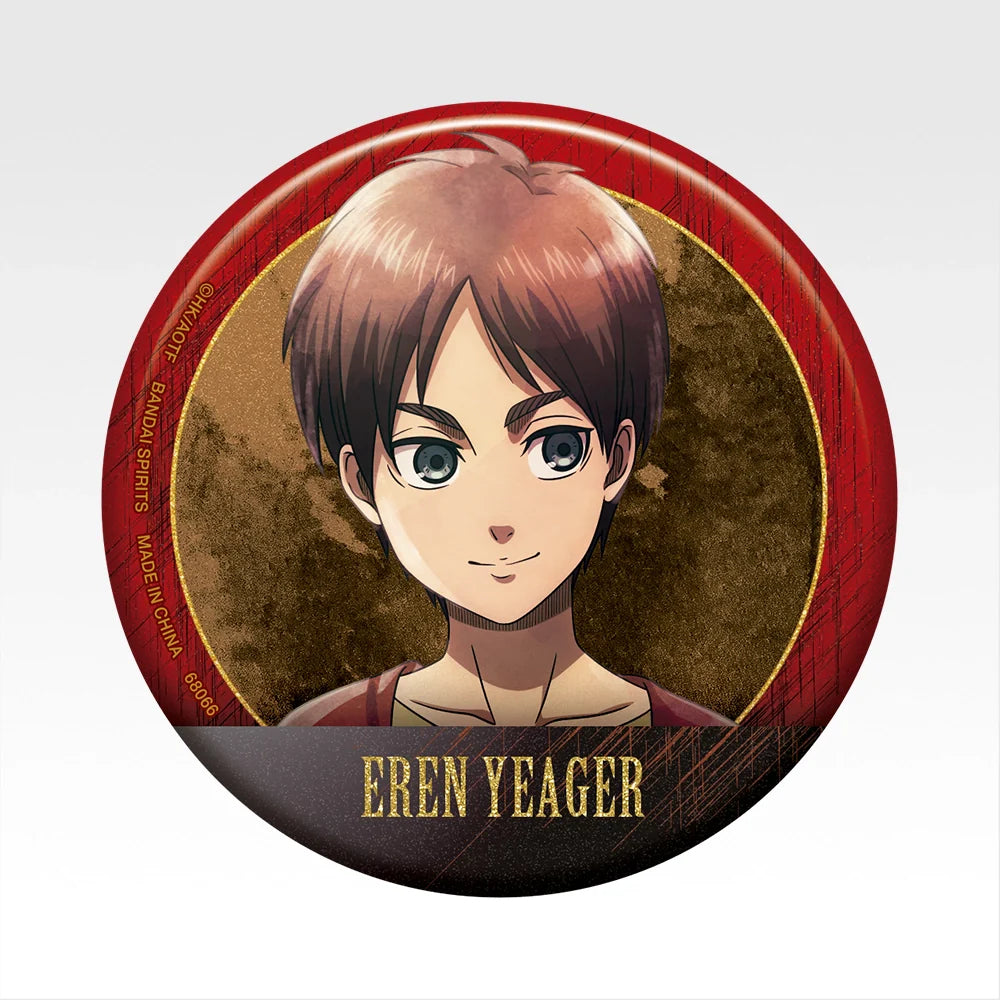 Ichiban Kuji Attack on Titan Each Person's Determination - G Prize Metallic Can Badge Complete Set of 8 Types