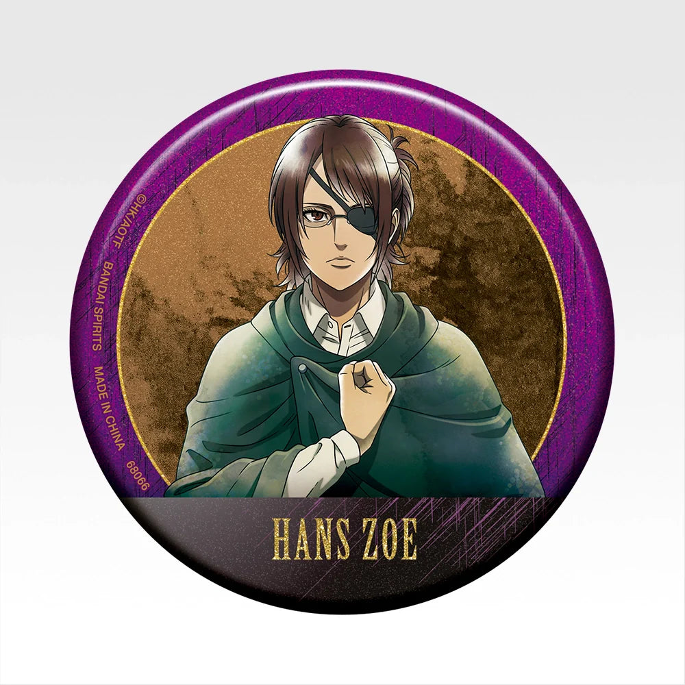 Ichiban Kuji Attack on Titan Each Person's Determination - G Prize Metallic Can Badge Complete Set of 8 Types
