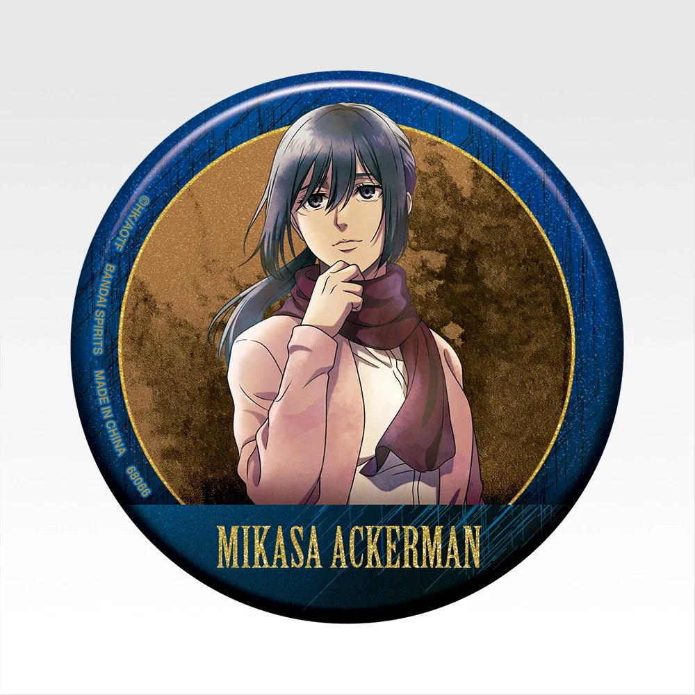 Ichiban Kuji Attack on Titan Each Person's Determination - G Prize Metallic Can Badge Complete Set of 8 Types