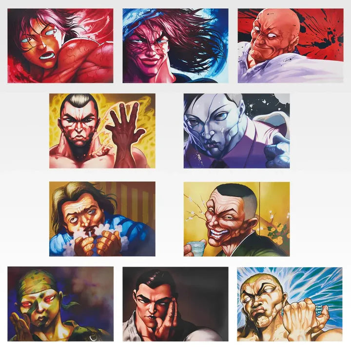 Ichiban Kuji Baki the Grappler The Great Heartbeat - F Prize Clear Posters (10 Types)