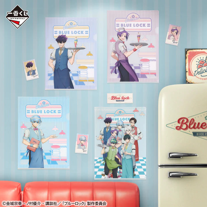 Ichiban   Kuji   Blue   Lock   Day   Off   -   G   Prize   Clear   File   and   Sticker   Set   Complete   Set   of   8   Types