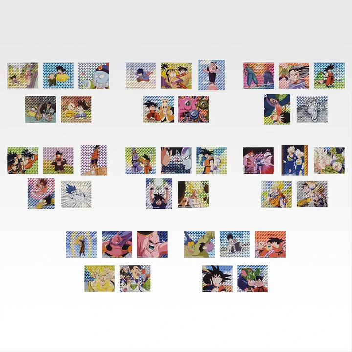 Ichiban Kuji Dragon Ball Battle of The Super Saiyan - I Prize Flake Prism Stickers Complete Set of 8 Types
