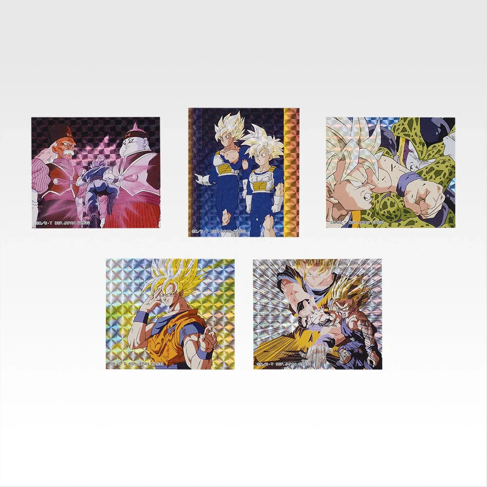 Ichiban Kuji Dragon Ball Battle of The Super Saiyan - I Prize Flake Prism Stickers Complete Set of 8 Types