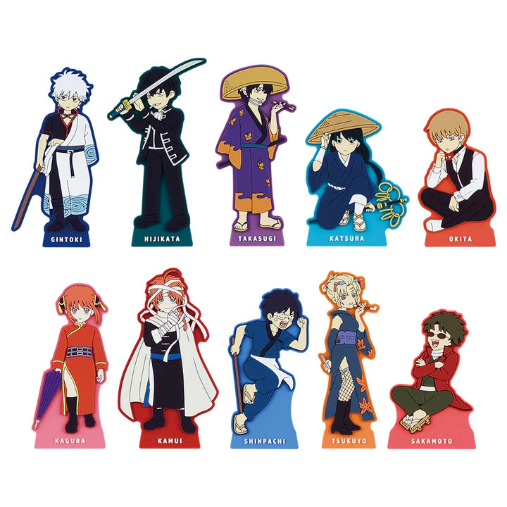Ichiban Kuji Gintama 20th Anniversary Gintama Exhibition Hatachi Gathering - H Prize Rubber Stand Gintama Exhibition Character Visual Motif Complete Set of 10 Types