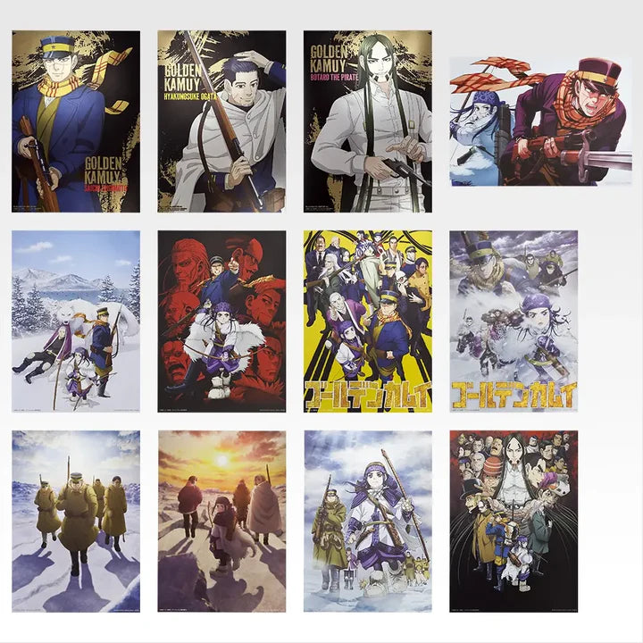 Ichiban Kuji Golden Kamuy Gold Nugget Scramble - I Prize Visual Sheet Complete Set of 12 Types