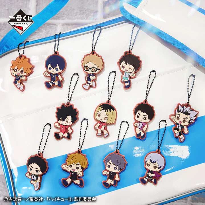 Ichiban Kuji Haikyu!! Road to the Nationals - H Prize Rubber Charm Complete Set of 12 Types
