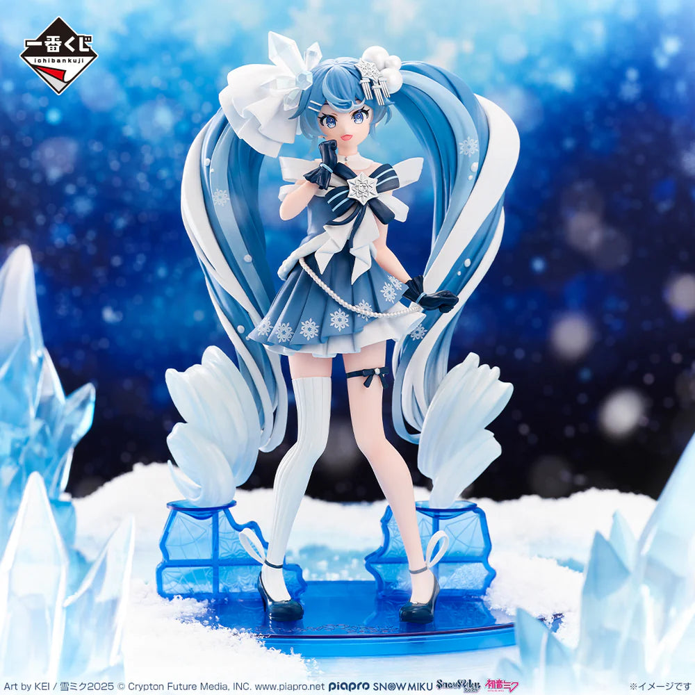 Figura Ichibansho Snow Miku Di Bandai Spirits, Circa 18 Cm, Ufficiale