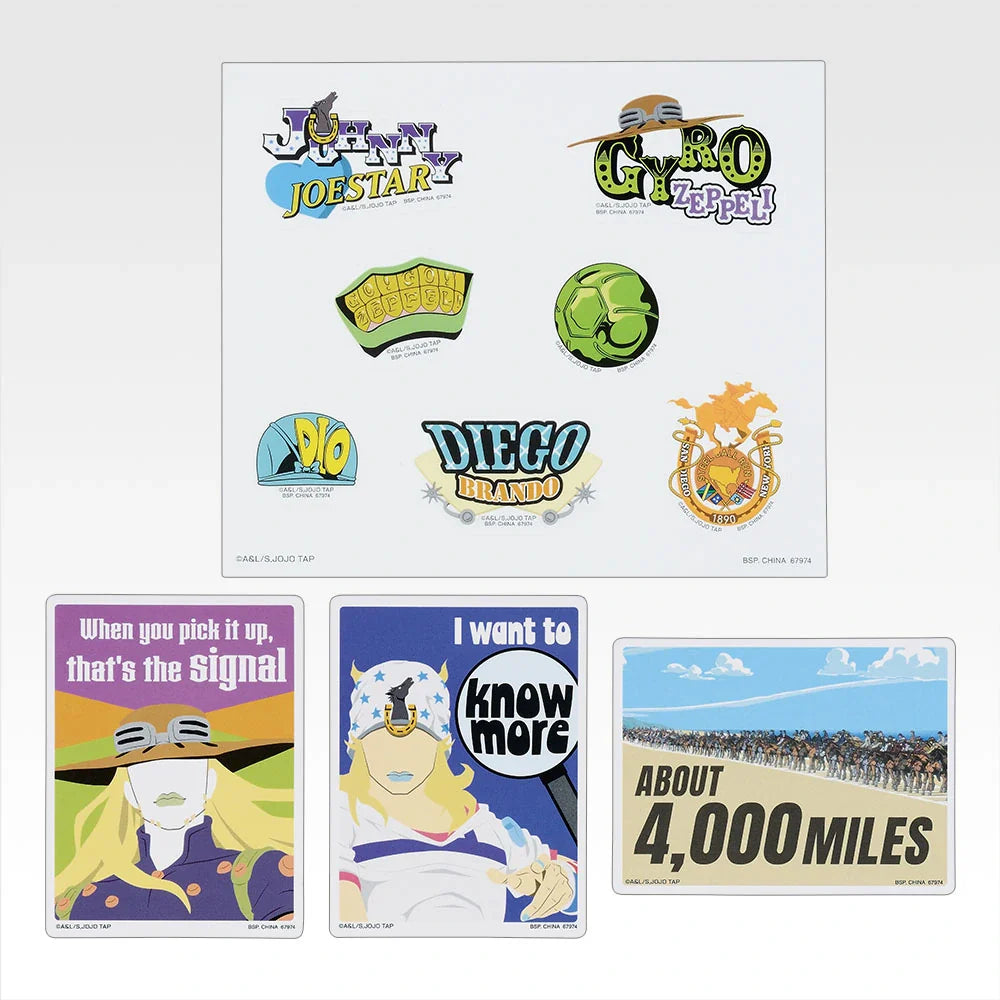 Ichiban Kuji JoJo's Bizarre Adventure The Gathering Of STARS - L Prize Sticker Collection Complete Set Of 13 Types