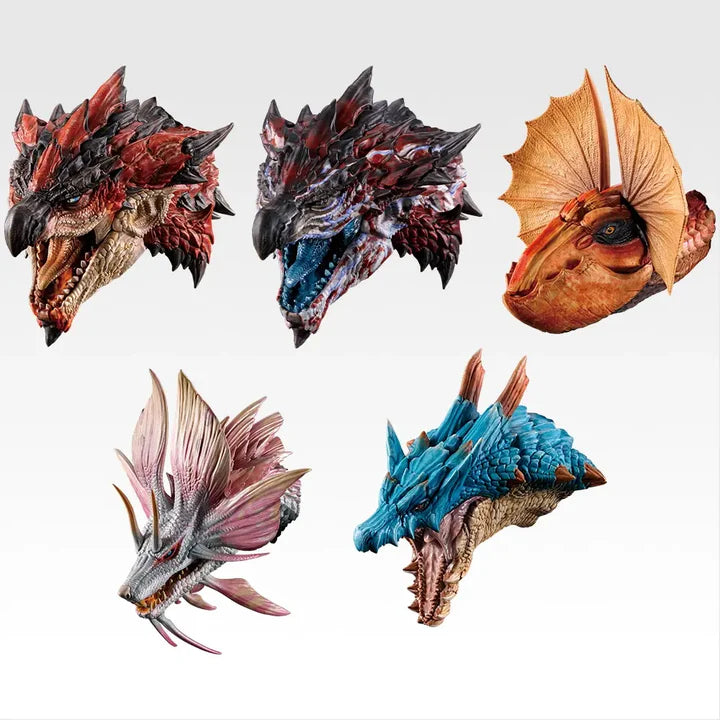 Ichiban Kuji Monster Hunter Wilds - C Prize Monster Head Magnets Complete Set of 5 Types