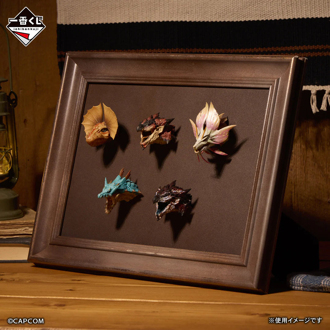 Ichiban Kuji Monster Hunter Wilds - C Prize Monster Head Magnets Complete Set of 5 Types