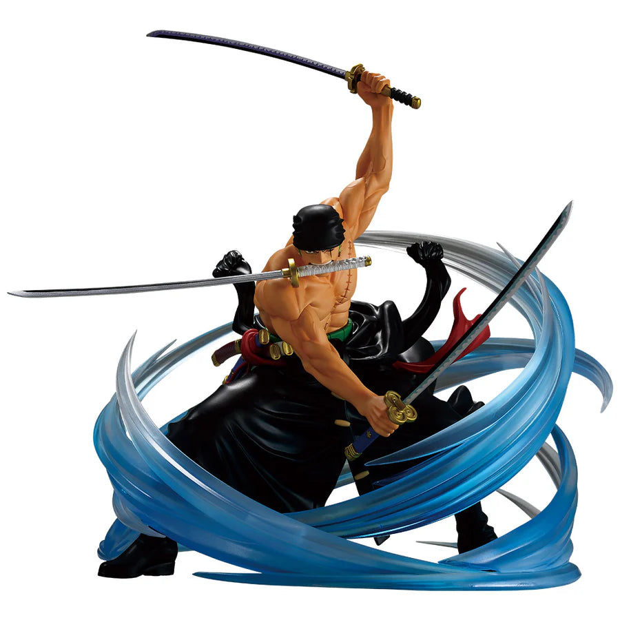 Ichiban   Kuji   One   Piece   Takumi   no   Keifu   Hakyoku   -   C   Prize   Roronoa   Zoro   Black   Rope   Tornado   Ink   Style   Mass   Technique
