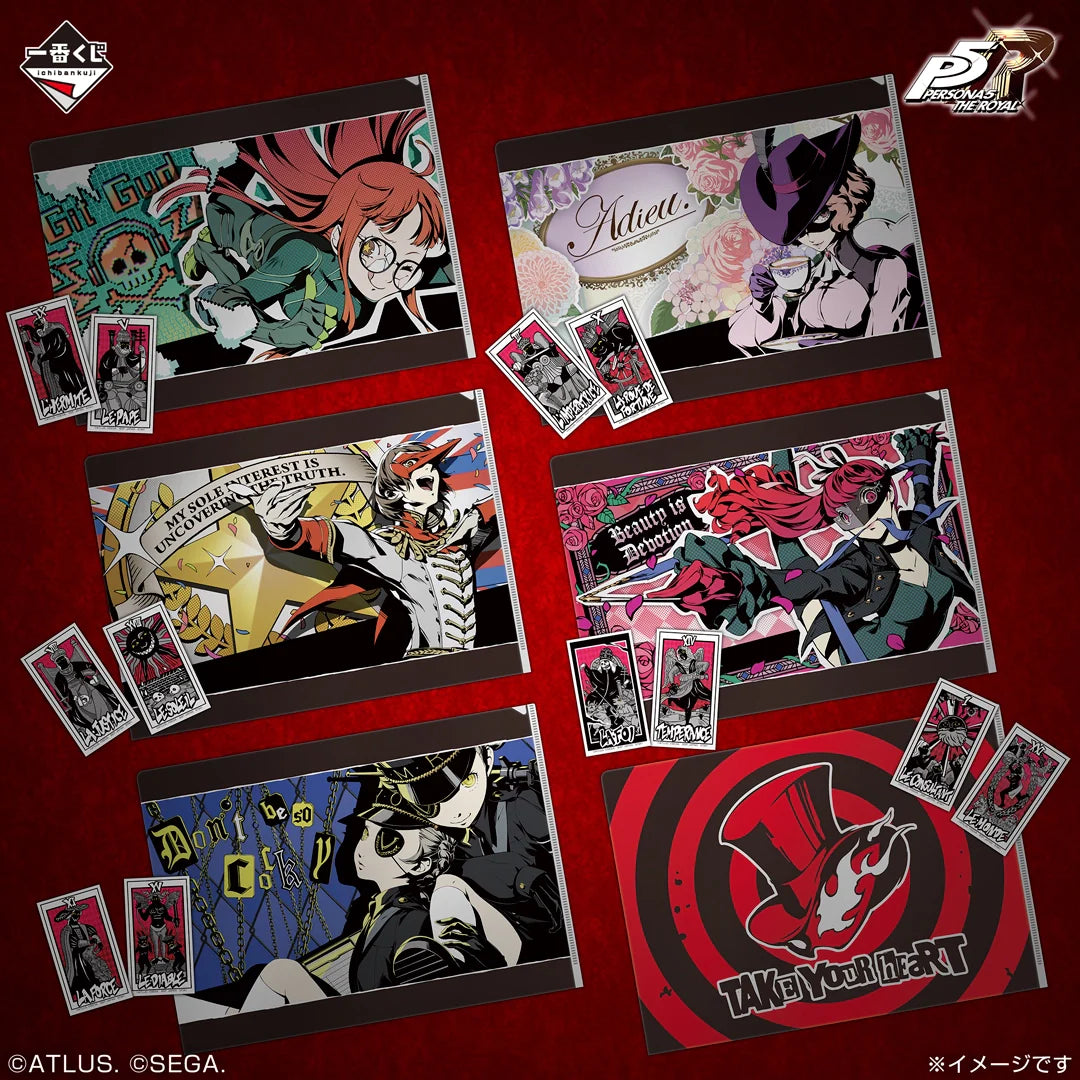 Ichiban Kuji Persona 5 Royal - H Prize Clear File and Sticker Collection Complete Set of 12 Types