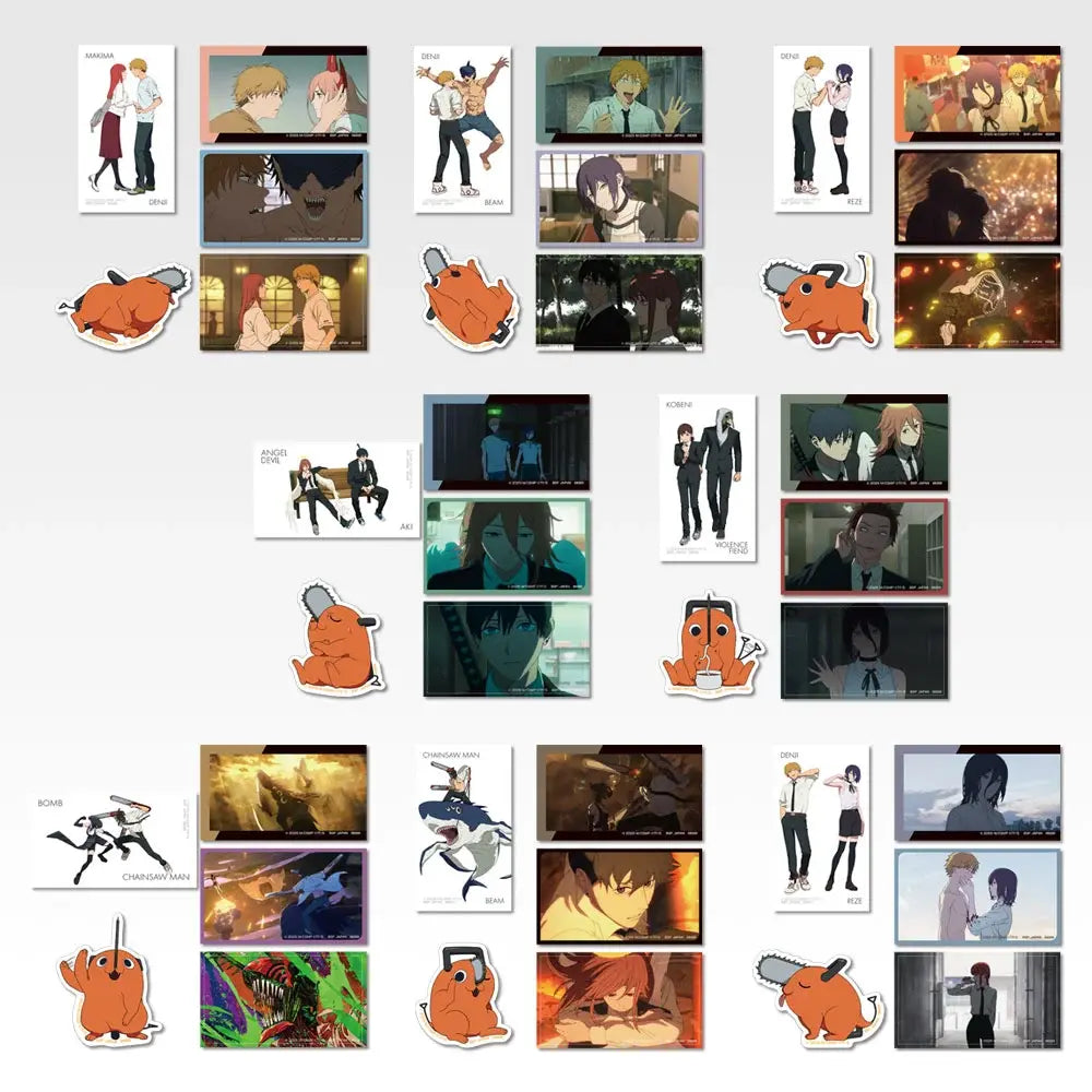 Ichiban Kuji Theatrical Version Chainsaw Man Movie Reze Arc 2nd Edition - G Prize Hologram Sticker Set Complete Set of 8 Types