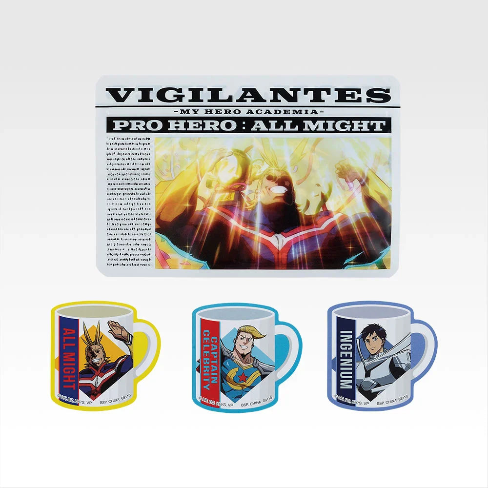 Ichiban Kuji Vigilantes My Hero Academia ILLEGALS - H Prize Zipper Bag & Stickers Complete Set of 10 Types