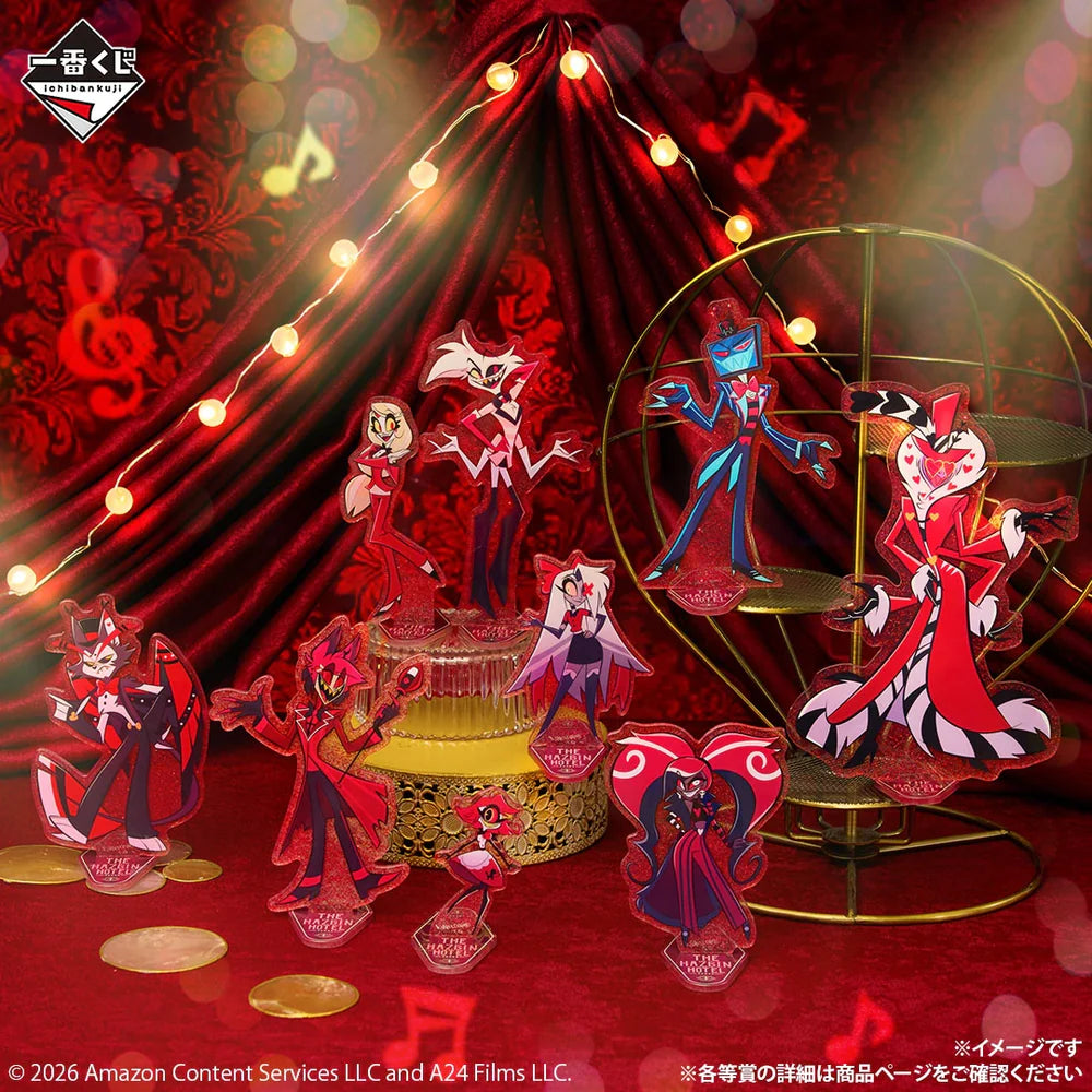 Ichiban Kuji Hazbin Hotel - F Prize Acrylic Stands Complete Set of 9 Types