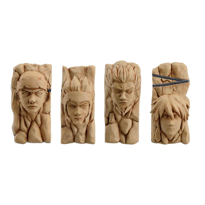 Ichiban Kuji Naruto Chunin Exam Edition - G Prize Hokage Rock Magnets Complete Set of 4 Types