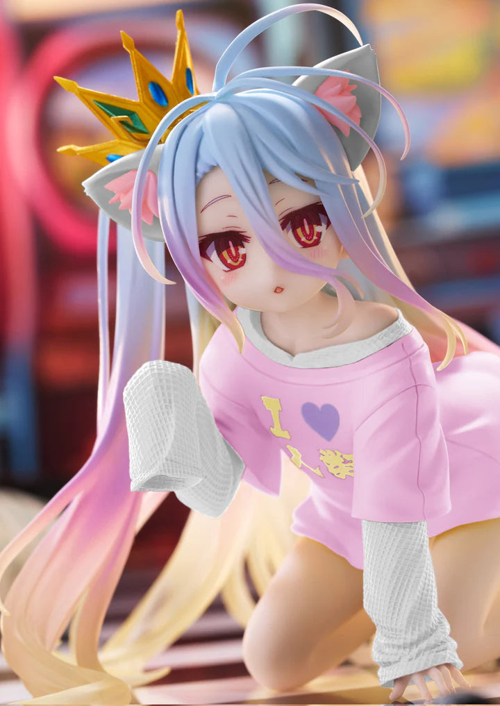No   Game   No   Life   Desktop   Cute   Figure   -   Shiro   Cat   Ear   Shirt   Ver.