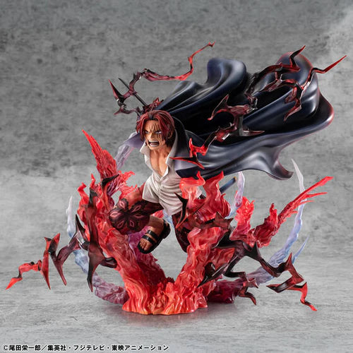 One Piece P.o.p Sa-maximum Leader Of Red Hair Pirates Red-haired Shanks Kamusari Statue