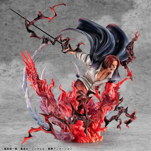 One Piece P.o.p Sa-maximum Leader Of Red Hair Pirates Red-haired Shanks Kamusari Statue