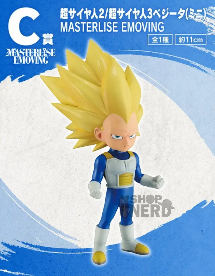 ICHIBAN KUJI DRAGON BALL DAIMA 2 - C PRIZE SUPER SAIYAN 2 AND SUPER SAIYAN 3 VEGETA MINI MASTERLISE EMOVING
