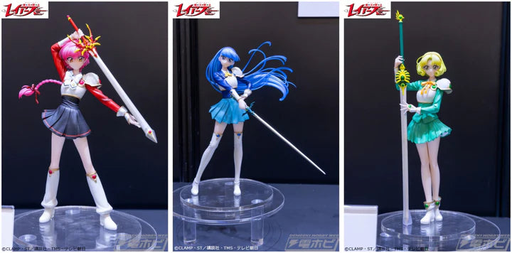 Magic Knight Rayearth Vivit Figure - Hikaru Shidou, Umi Ryuuzaki & Fuu Hououji Complete Set of 3