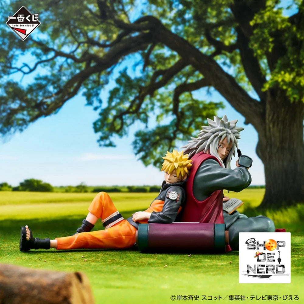 ICHIBAN KUJI NARUTO SHIPPUDEN - LEGENDARY THREE NINJAS - LAST ONE PRIZE - REVIBLE MOMENT NARUTO UZUMAKI & JIRAYA