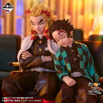 ICHIBAN KUJI DEMON SLAYER - THE CONNECTED TRAIL - LAST ONE PRIZE - REVIBLE MOMENT KAMADO TANJIRO & RENGOKU KYOJURO LAST ONE VER.