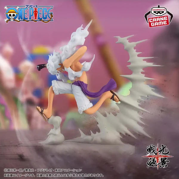 COPPIA FIGURE Monkey D. Luffy Gear 5 VS Rob Lucci One Piece Scenic View