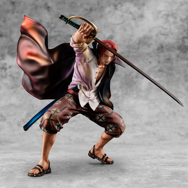 Megahouse Shanks Ricordi di riproduzione dai capelli rossi Figura di un pezzo 21,5 cm
