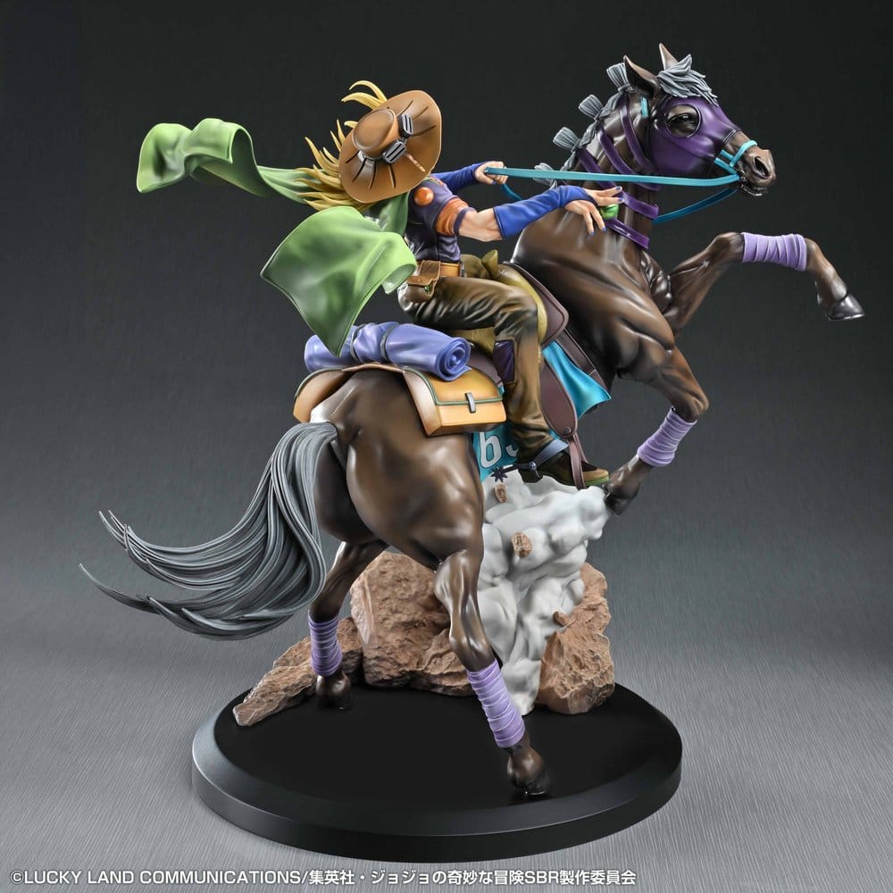 Jojo's Bizarre Adventure Part.VII Steel Ball Run Super Action Statue - Gyro Zeppeli & Valkyrie