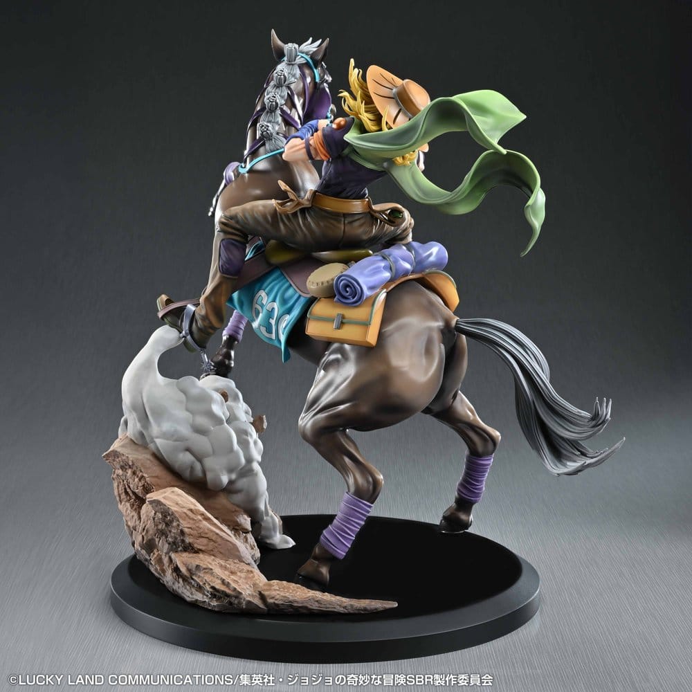 Jojo's Bizarre Adventure Part.VII Steel Ball Run Super Action Statue - Gyro Zeppeli & Valkyrie