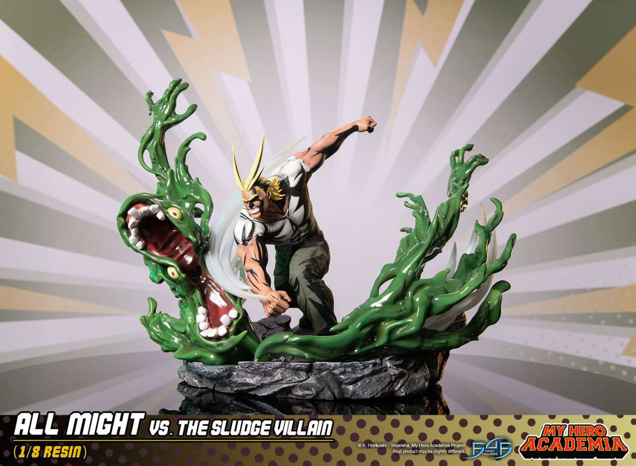 Mt Hero Academia All Might Vs The Sludge Villain Resin Statue