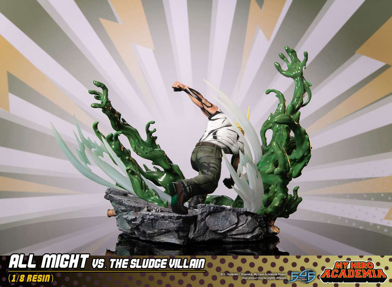 Mt Hero Academia All Might Vs The Sludge Villain Resin Statue