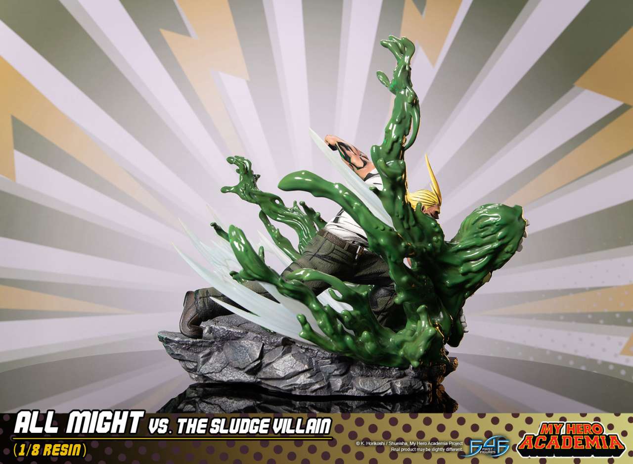 Mt Hero Academia All Might Vs The Sludge Villain Resin Statue