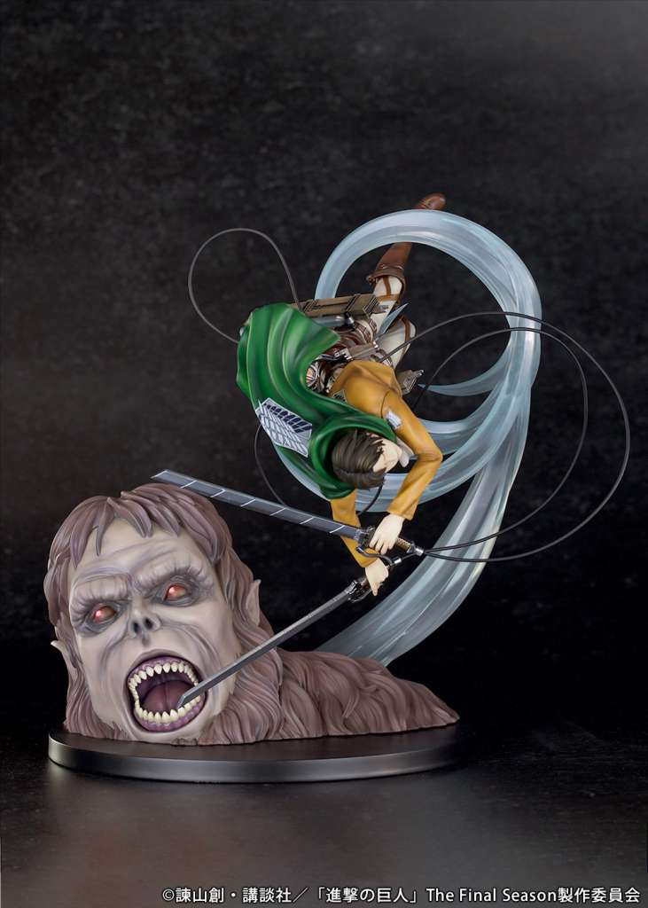 Statua Attack on titan levi vs beast titan