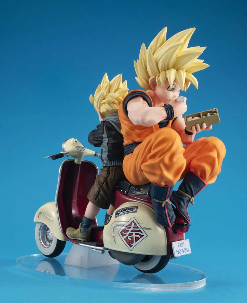 Son Goku SS & Son Gohan SS & Motorbike Diorama Dragonball Z 05 Desktop Real McCoy