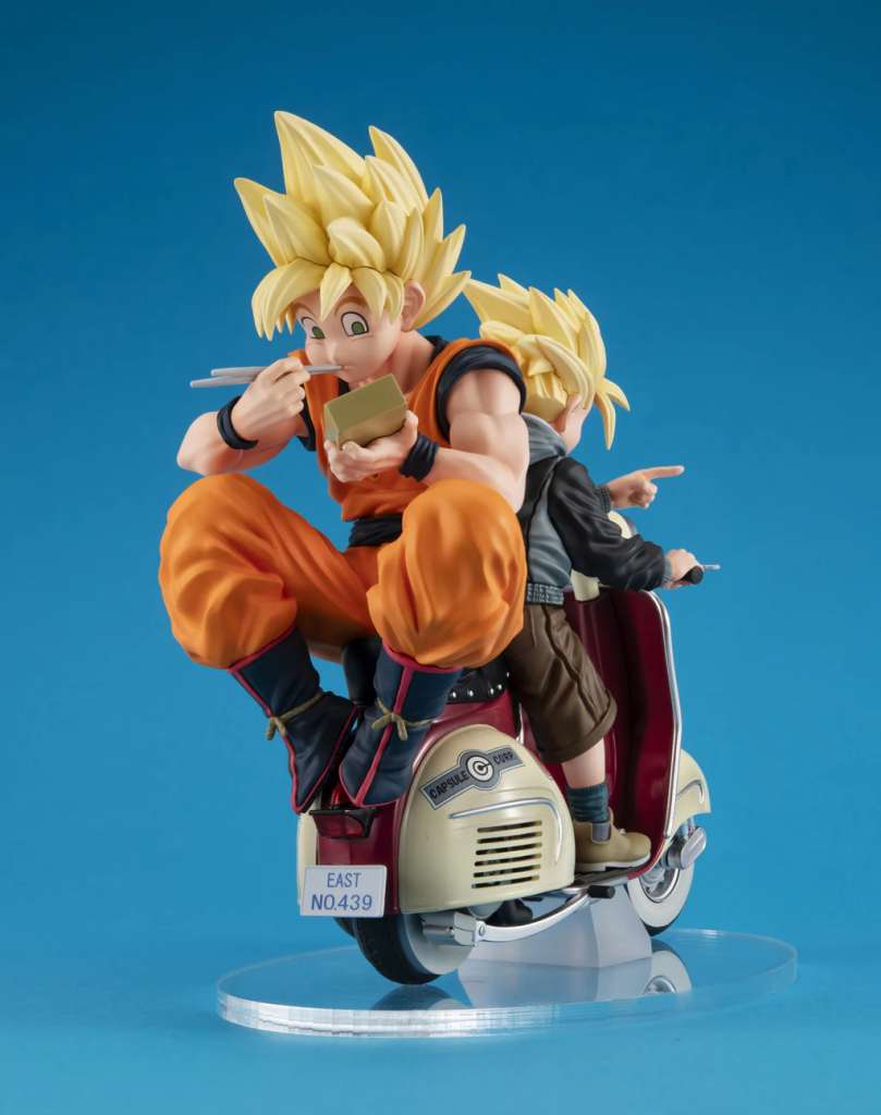 Son Goku SS & Son Gohan SS & Motorbike Diorama Dragonball Z 05 Desktop Real McCoy