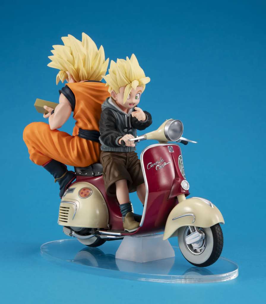 Son Goku SS & Son Gohan SS & Motorbike Diorama Dragonball Z 05 Desktop Real McCoy