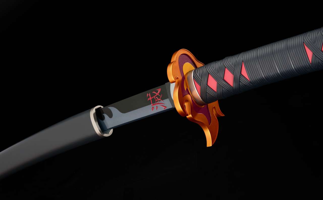 Demon Slayer Nichirin Sword Tanjiro Kamado Kyojuro Rengoku Sword Guard Proplica