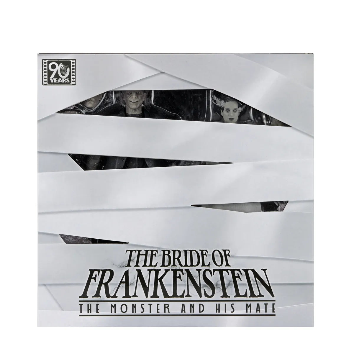 Universal Monsters Bride Of Frankenstein 90th Monster & His Mate B&w 2pack