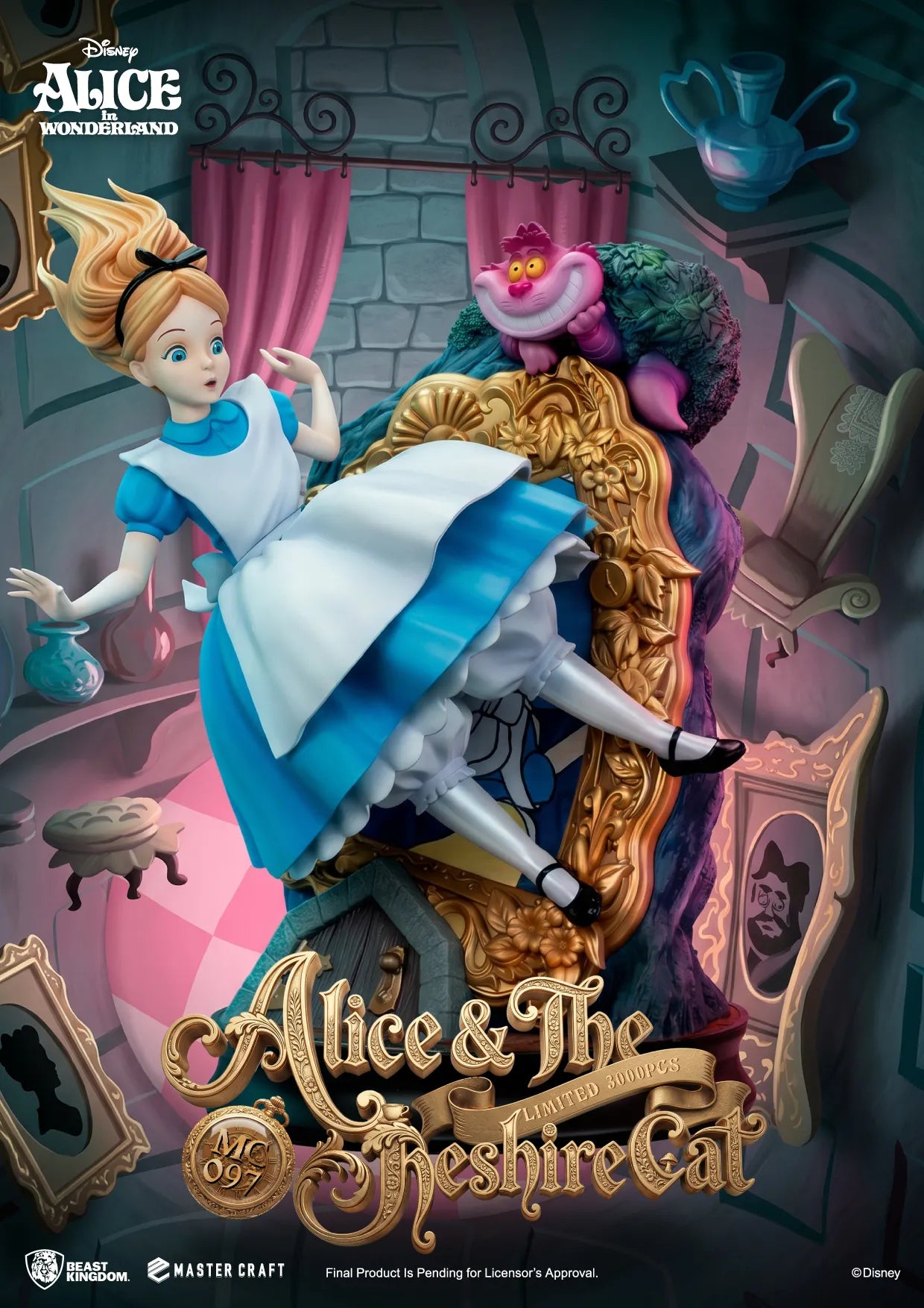 Alice In Wonderland & The Cheshire Cat Master Craft Statue 40 cm