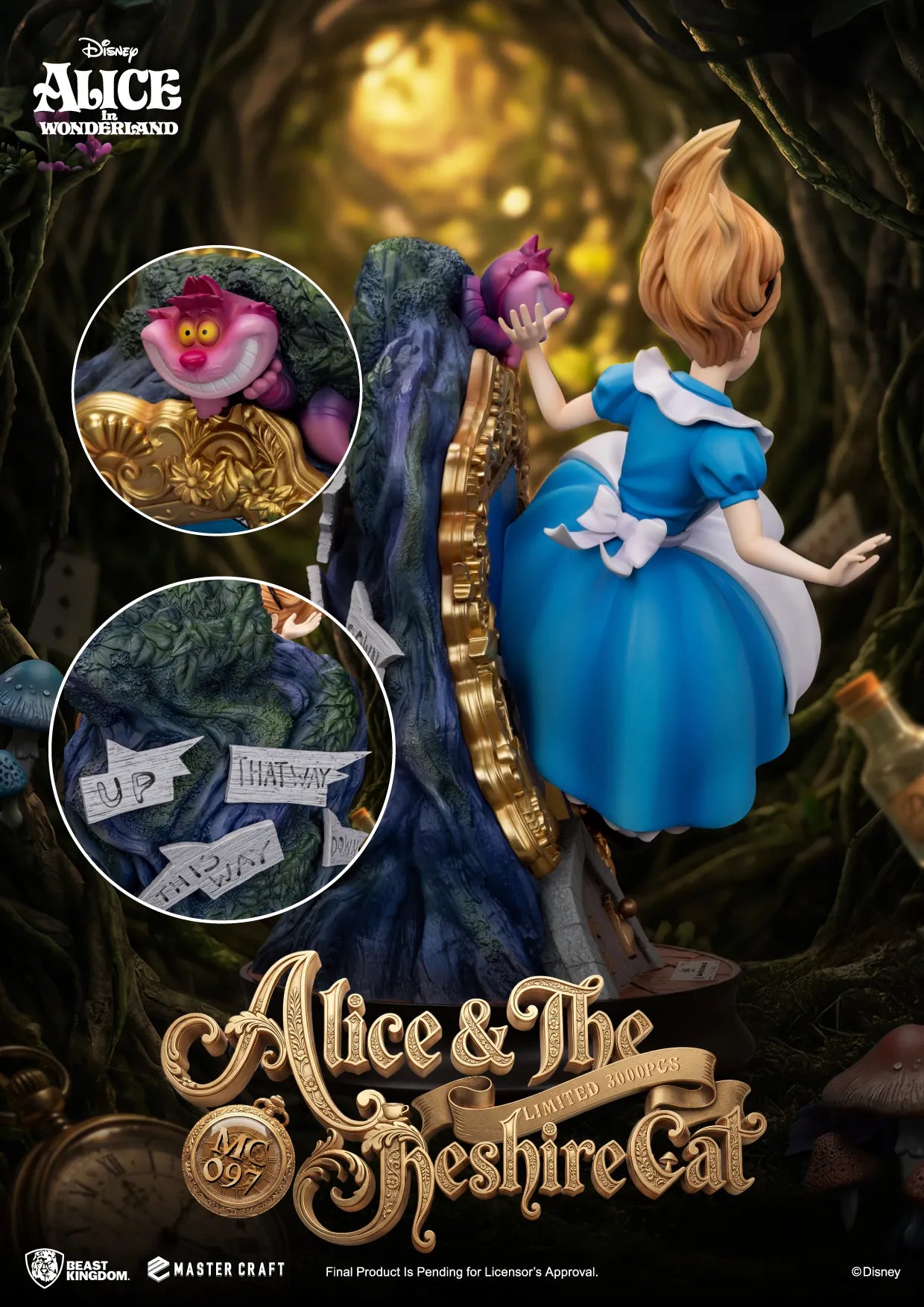 Alice In Wonderland & The Cheshire Cat Master Craft Statue 40 cm